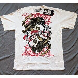NWT Clench Jeans T-Shirt 4XL TRIUMPH Affliction-Style Graphics Hip Hop Deadstock